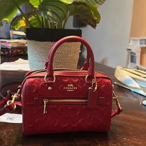 Coach Small Red Leather Crossbody